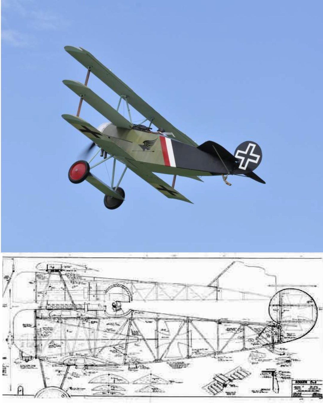 Fokker DR1 Triplane {1/3} Plans (RW) Laser Cut Kits Australia